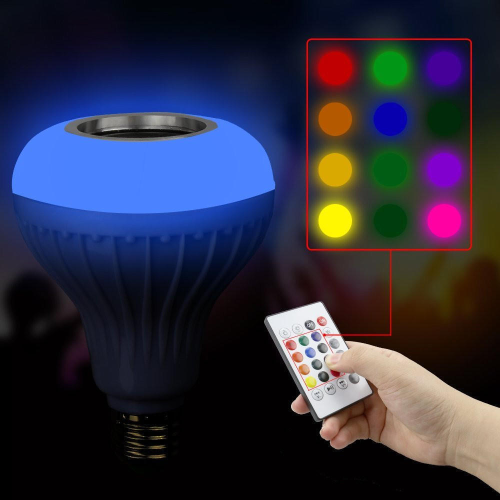 Buy RGB LED Light Bulb Bluetooth Speaker Built-in Audio Music Speaker With  Remote Control at affordable prices — free shipping, real reviews with  photos — Joom
